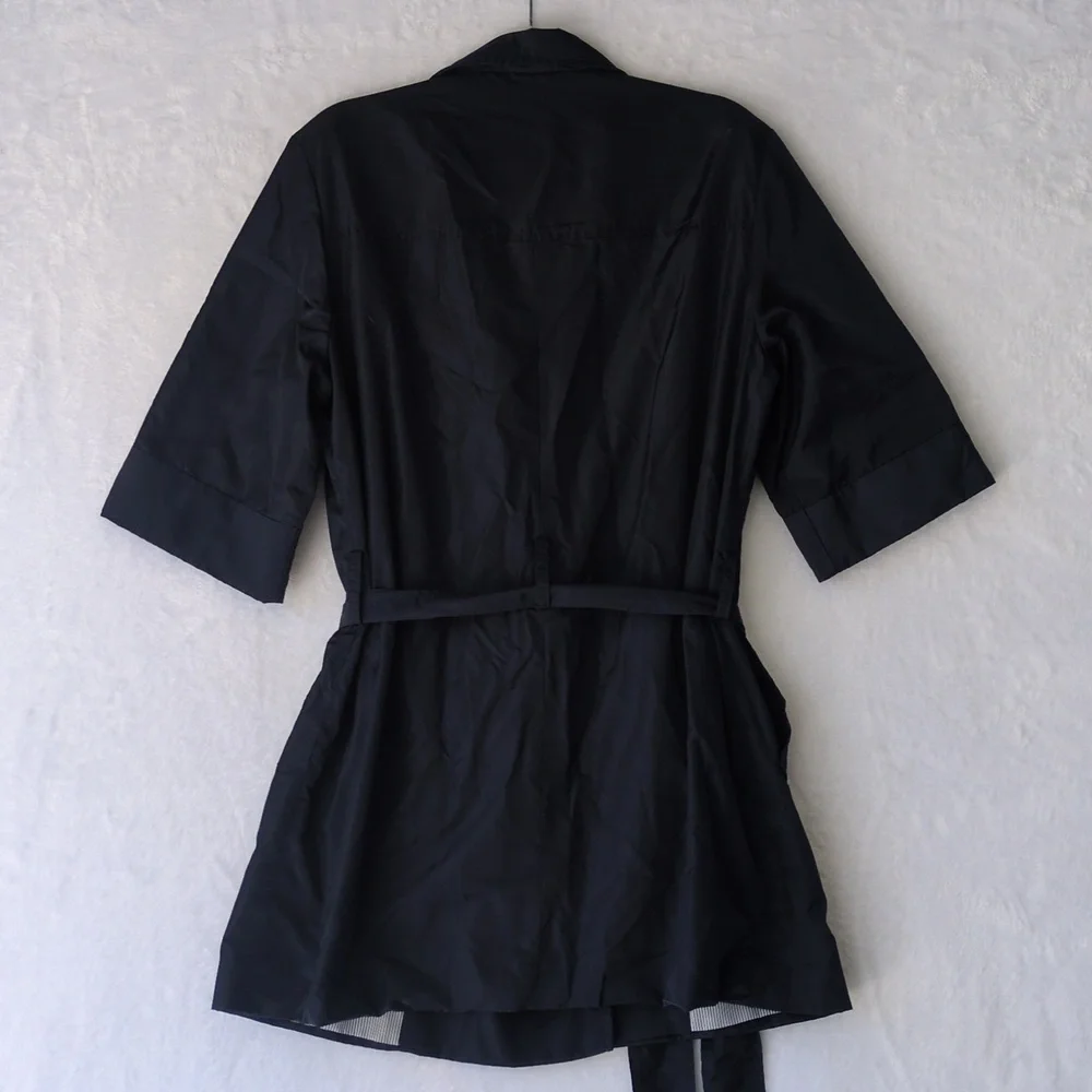 Cori Collection‎ Women's Contemporary Navy Short Trench Coat Size 8